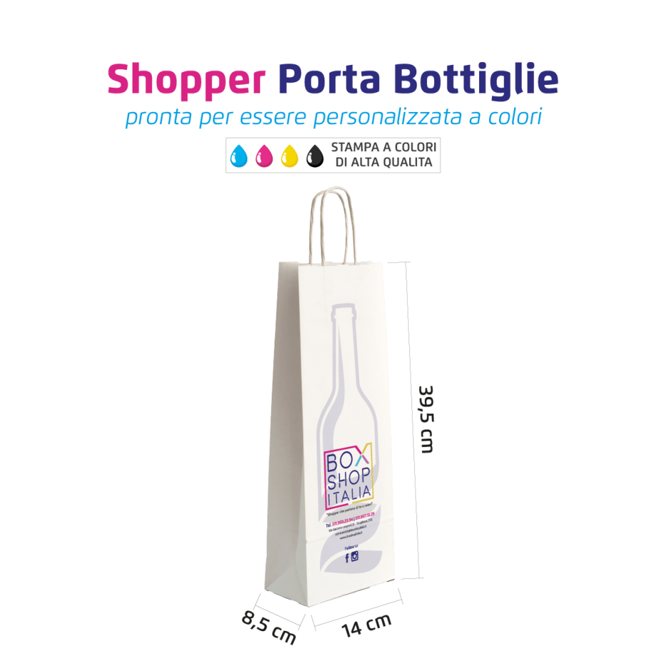 Shopper Porta Bottiglie Personalizzabile - Box Shop Italia
