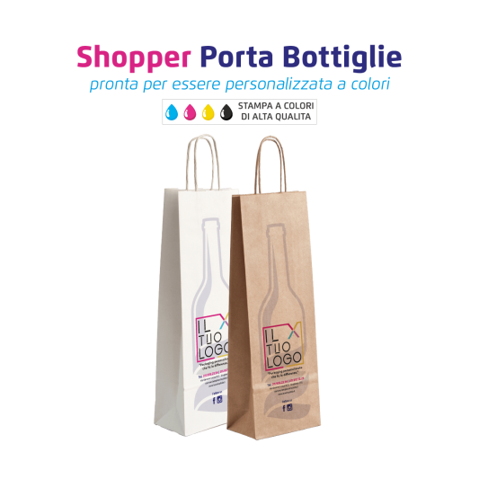 Shopper Porta Bottiglie Personalizzabile - Box Shop Italia