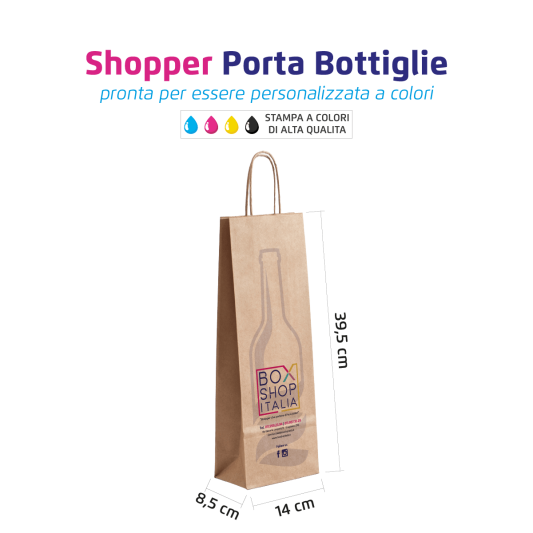 Shopper Porta Bottiglie Personalizzabile - Box Shop Italia