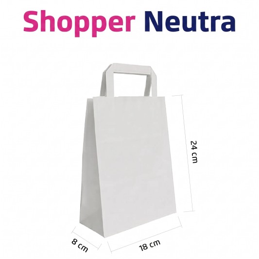 Shopper Neutra Maniglia Piatta