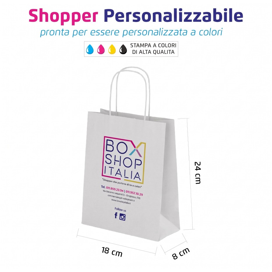 Shopper Personalizzabile Maniglia Ritorta - Box Shop Italia