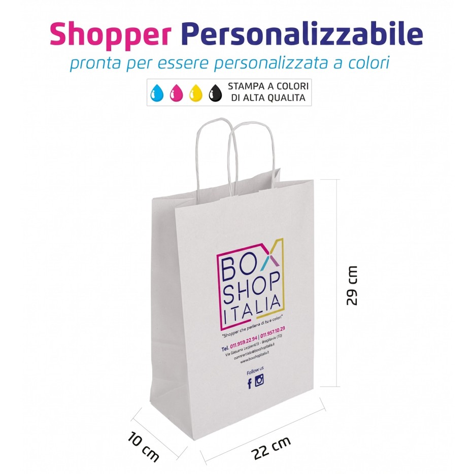 Shopper Personalizzabile Maniglia Ritorta - Box Shop Italia